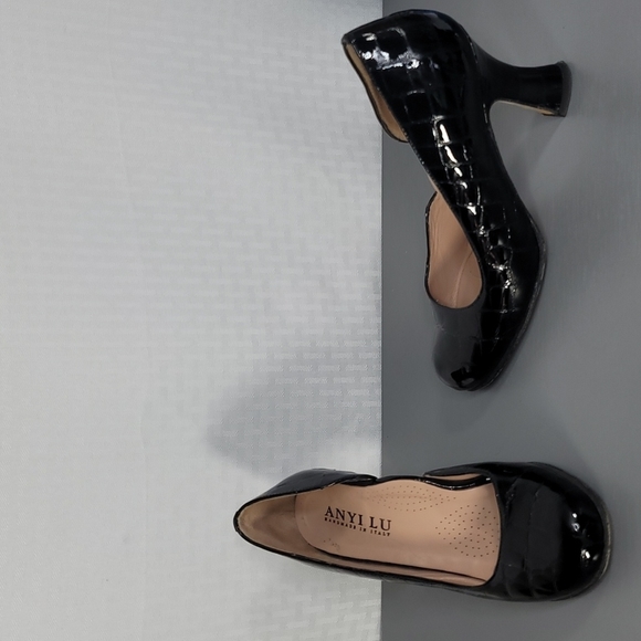 Anyi Lu d'orsay pumps reptile patent leather size 37.5 excellent condition - Picture 1 of 7